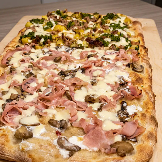 Pizza alla boscaiola in teglia